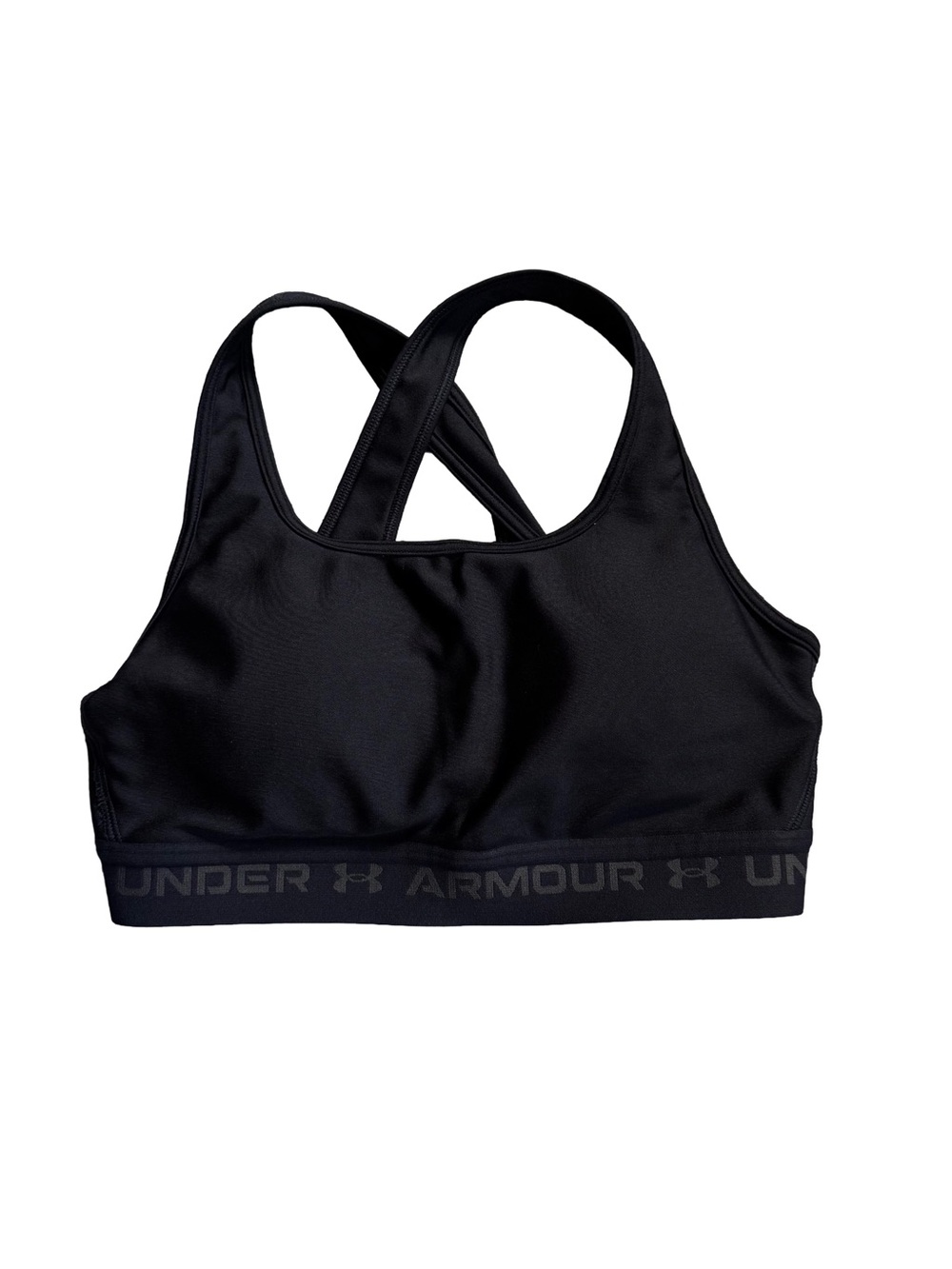 Under Armour Black Racerback Sports Bra with Branded Elastic Band - Picture 3 of 5